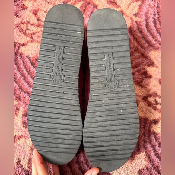 EUC L’amour Des Pieds Amadour Suede Women's Burgundy Platform Open Toe Sandal, 8 - Picture 5 of 6